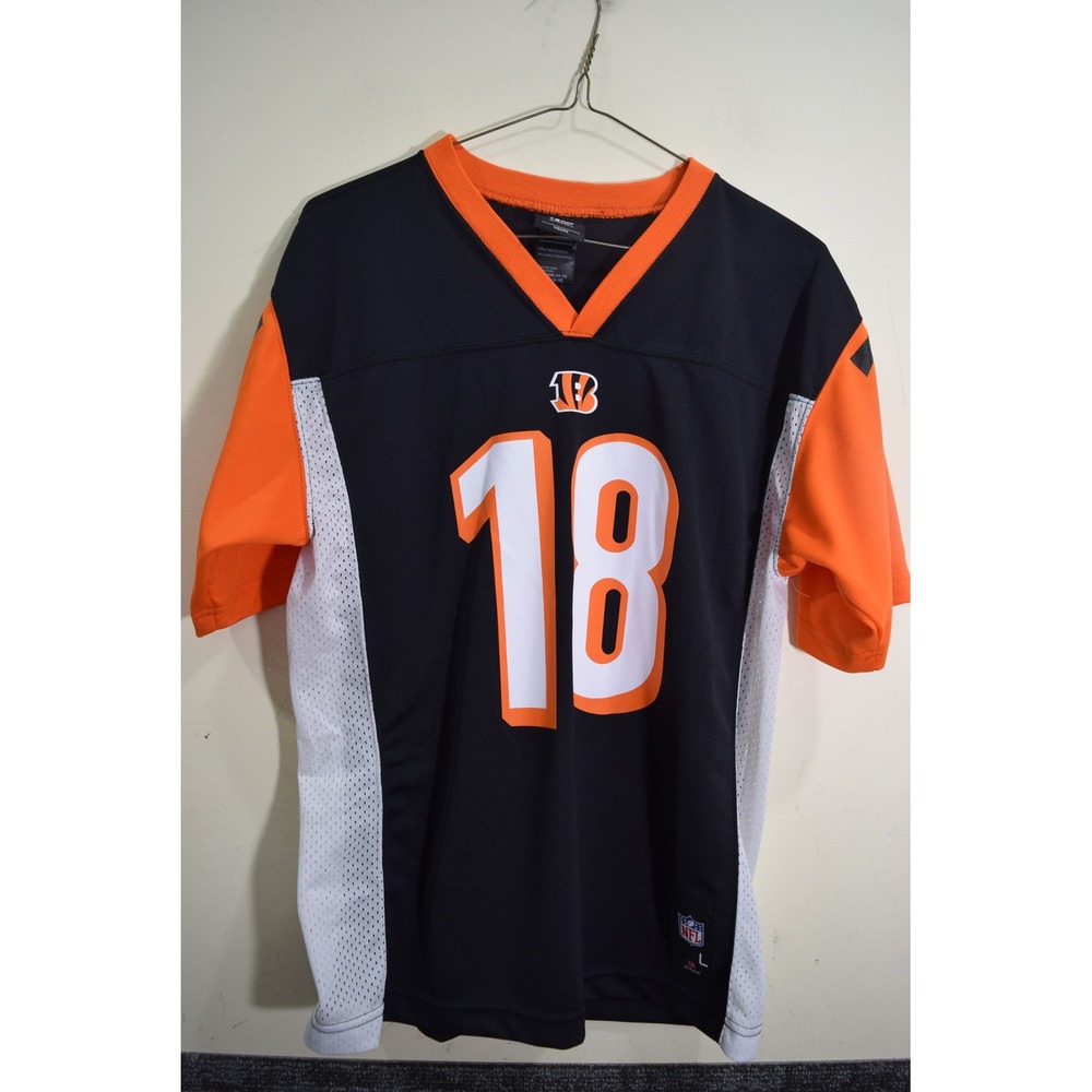 NFL Cincinnati Bengals AJ Green 18 Youth Large Jersey Black Orange Football